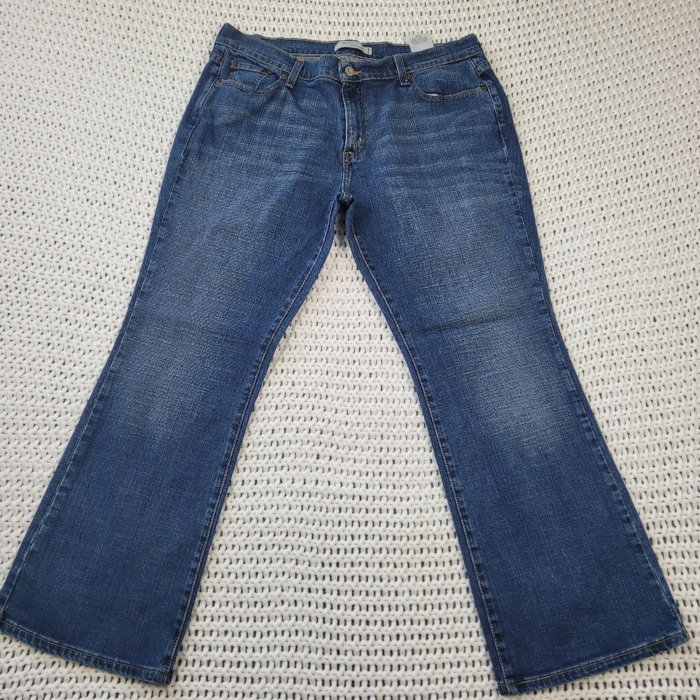 LEVI'S  515 Bootcut Women's Jeans US 16  W34  Navy Blue Cotton FD01